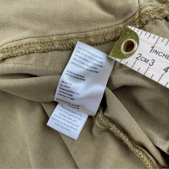 Pilcro Anthropologie Women's Crop Jacket Tan Full Zip Snap Size Large Tactical - Picture 10 of 16